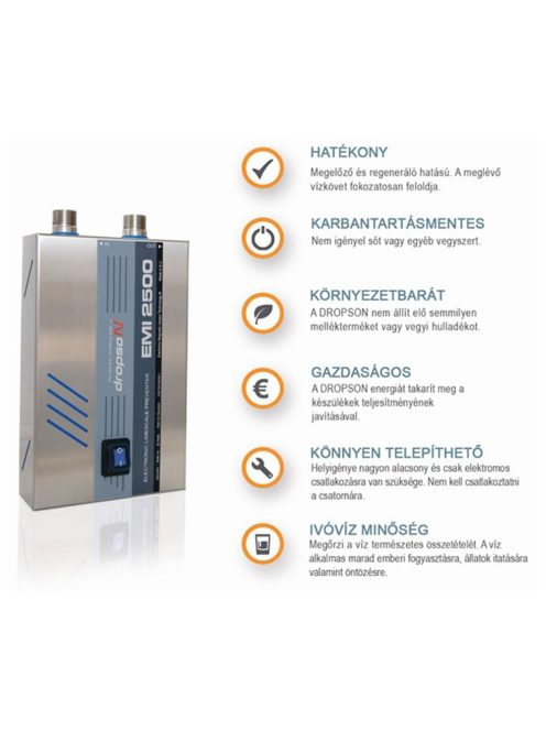 Dropson EMI 2500 elektromos vízkőmentesítő. + Ajándék vízszűrő! Magyarország első számú viszonteladója! 