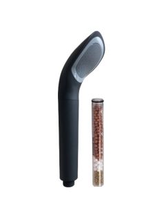   AQ FHSH8  ionos zuhanyszűrő fekete,  2db-os szűrőbetét csomaggal