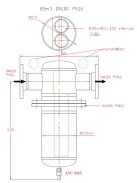 Karimás ipari technológiai szűrő DN100