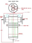 Karimás ipari technológiai szűrő DN125