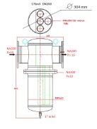 Karimás ipari technológiai szűrő DN200