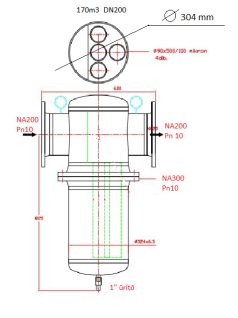 Karimás ipari technológiai szűrő DN200