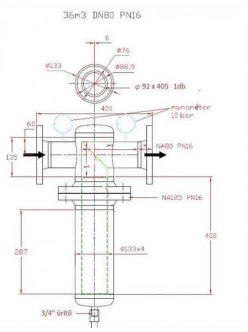 Karimás ipari technológiai szűrő DN 65